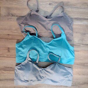 SET OF 3 Torrid Lightly Lined Heather Cross Front Bralettes Size 2 2X bras lot